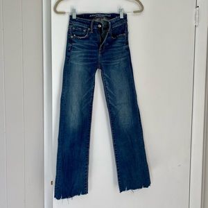 Wide leg/flare cropped jeans